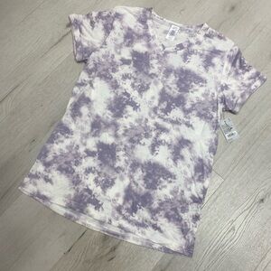 West Loop Purple and White Tie-Dye Short Sleeve Tee